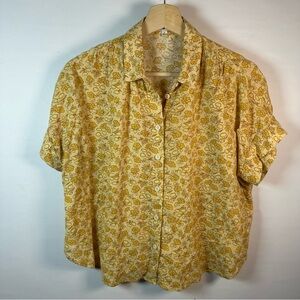 Madewell Yellow Floral Blouse